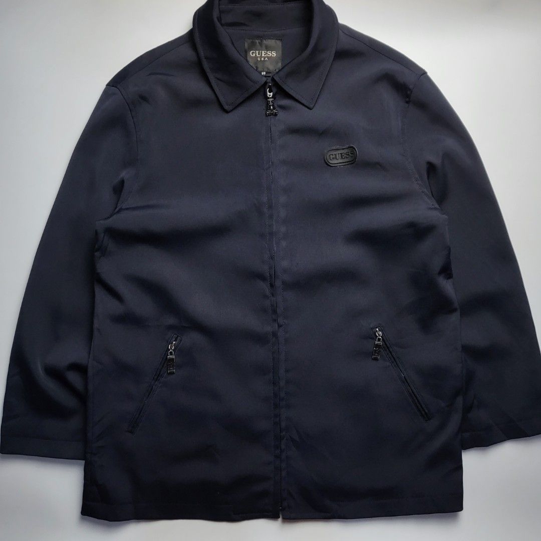Guess Harrington Jacket (Category: Coats, Jackets and Outerwear) located in Cebu City. Submitted by plain.gallery (Listing ID 1465990039, Image 3). Description: Guess harrington jacket Size: Medium 👇Dimention (in inches)👇 Width: 21 Length: 27 Color rate: 9.8 Condition: 9.8 Issues: none.