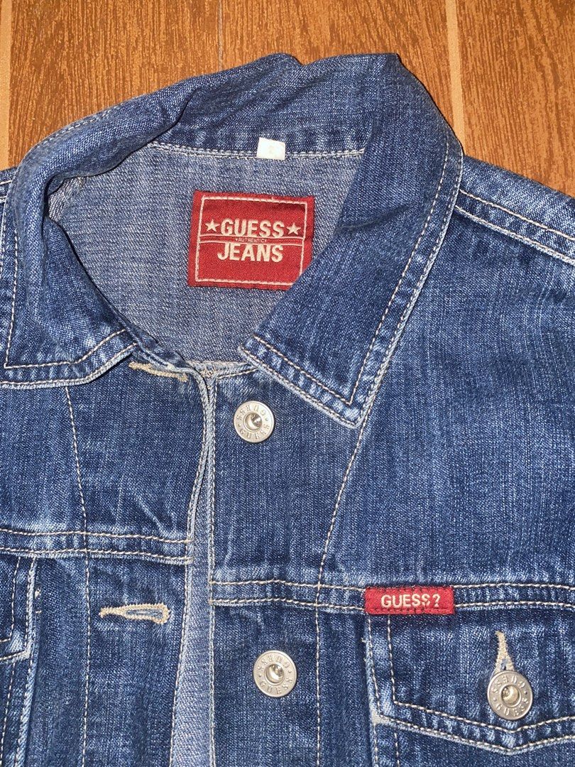 Guess Vintage Denim Jacket (Red Tags) (Category: Coats, Jackets and Outerwear) located in San Jose. Submitted by archll.archives (Listing ID 1466077923, Image 2). Description: Good Condition 16x19.