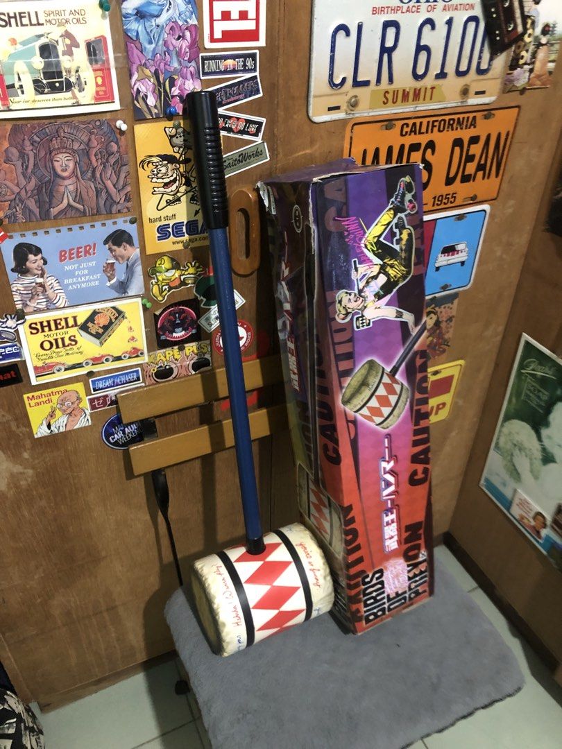 Harley Quinn Mallet Weapon Life size (Category: Action & Battle Toys) located in Quezon City. Submitted by markgolveo (Listing ID 1465994352, Image 1). Description: Harley Quinn Mallet Weapon Life size Large estimated meter long Bulky Signs of wears on box packaging Heavy duty plastic toy material.