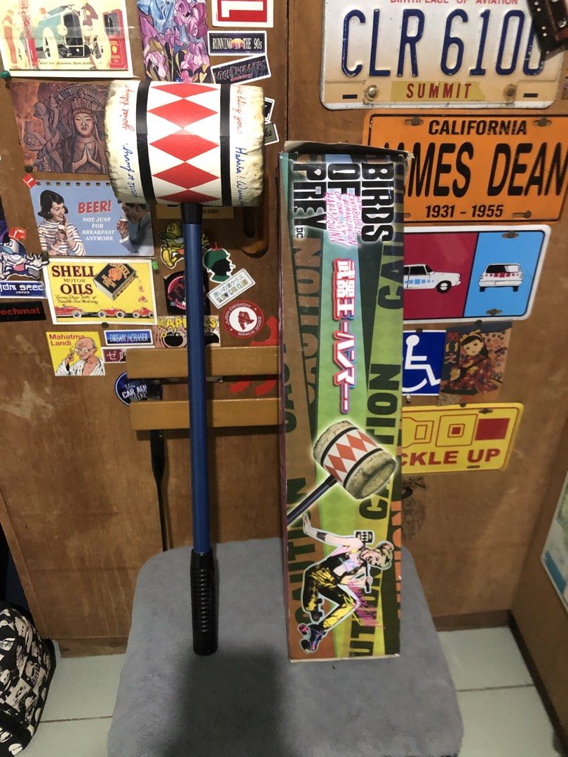 Harley Quinn Mallet Weapon Life size (Category: Action & Battle Toys) located in Quezon City. Submitted by markgolveo (Listing ID 1465994352, Image 2). Description: Harley Quinn Mallet Weapon Life size Large estimated meter long Bulky Signs of wears on box packaging Heavy duty plastic toy material.
