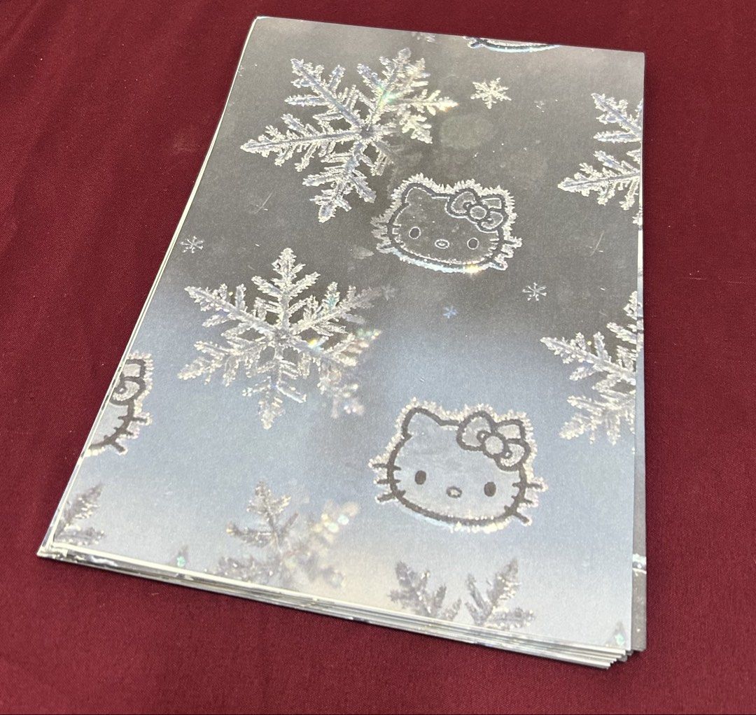 Hello Kitty Snowflake Wrapping Paper (Category: Stationery & School Supplies) located in Muntinlupa City. Submitted by pearlsarchives (Listing ID 1465996437, Image 1). Description: 6 pcs per pack 100 each pack.