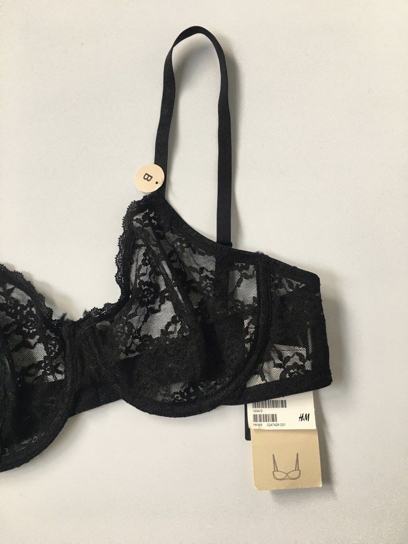 H&M Black Lace Wire Bra Low Cup (Category: Undergarments & Loungewear) located in Dasmarinas. Submitted by justhrift.ph (Listing ID 1466029206, Image 3). Description: BRANDNEW H&M BLACK LACE WIRE BRA LOW CUP BRANDNEW CONDITION NO ISSUE PRICE:250+SF 📍PAYMENT FIRST ❌NO COD / NO COP 🚚J&T EXPRESS DELIVERY 🚩LOC.DASMARIÑAS CAVITE 📍PM/DM📩📩📩.