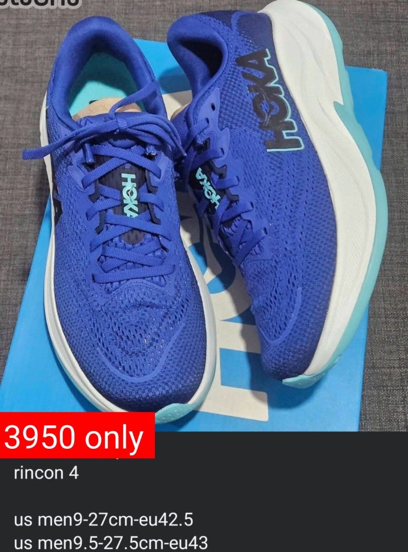 Hoka one one rincon mach (Category: Casual Shoes) located in Imus. Submitted by brandsforlessbydonna (Listing ID 1466023567, Image 1). Description: ✨HOKA | free shipping💖 ✅Ready to ship!🧿 ‼️💯0RIGINAL💯‼️ 💯BRANDNEW💯 ✅Money back guarantee if proven fake‼️ ✅1month lay-away, PM for more details. ✅Free shipping via J&T only for provincial. ✅Metro Manila delivery via own rider with minimal fee. ❌No rush shipping please. NO SAME DAY DELIVERY/SHIPME