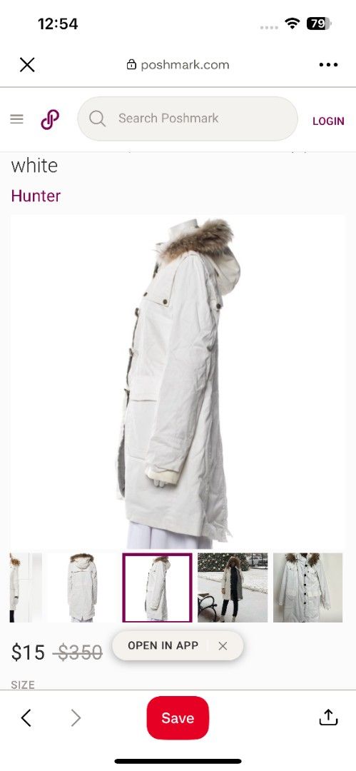 Hunter White Fur Hooded Winter Parka Coat (Category: Coats, Jackets and Outerwear) located in Manila. Submitted by thebestre (Listing ID 1466095068, Image 2). Description: White winter parka from Hunter. Includes a large hood lined with brown faux fur. Front buttons and zip closure with deep pockets on the sides. Ribbed cuffs keep out the cold. Stylish structured cut keeps you warm during winter weather. Great option for snow days or cold city co