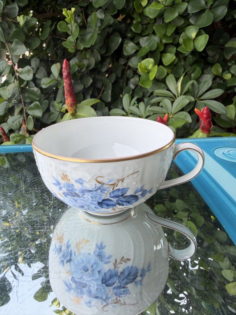 Hutschenreuther orphan cup (Category: Coffee & Tea Tableware) located in Davao. Submitted by parteawares2 (Listing ID 1466016589, Image 1). Description: One piece hutschenreuther made in Germany heavy gold gilt orphan cup beautiful floral.