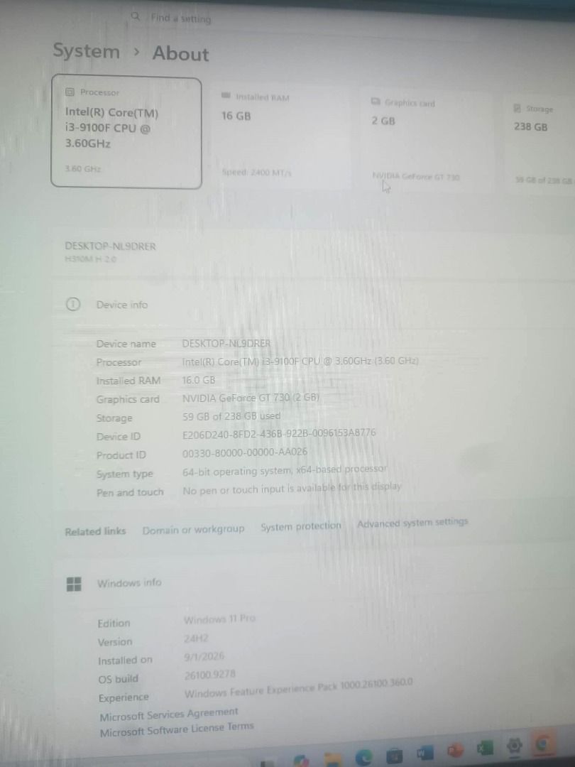 i3 9th gen CPU Desktop (Category: Desktops) located in Manila. Submitted by tipidpc (Listing ID 1466081432, Image 2). Description: i3 9th gen CPU Desktop -Intel Core i3 9100F 3.6ghz -Gigabyte MotherBoard H310M H 2.0 -16gb ddr4 -256 gb ssd -Nvidia Geforce GT 730 2gb Video Card -Inplay x220 Casing White Price : 6,000 Actual Pictures Posted Pick up to my place Or Meet Up -Sta Ana -Sta Mesa -Quiapo -Recto -Divisoria .