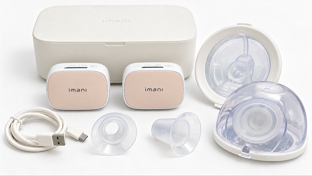Imani I2 Plus Hands-Free Breast Pump Double Set with Charging Case (Category: Breastfeeding & Bottle Feeding) located in Cebu City. Submitted by lovedandlisted22 (Listing ID 1466145276, Image 1). Description: FOR SALE: Imani i2 Plus Pro Wearable Breast Pump Barely used for only 3 months and still in very good condition. Original price: ₱13,000 Selling for: ₱8,500 Complete parts: * 1 charging dock * 2 Imani i2 Plus Pro motors * 2 milk collection c
