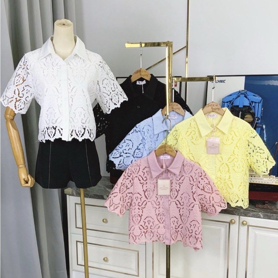 Imported Lace Buttondown Top (Category: Blouses) located in Paranaque City. Submitted by jujudeclutterss (Listing ID 1466148509, Image 1). Description: - Premium Imported Lace Buttondown Top - Colors Available: Black, White, Pink, Blue, Yellow, Brown - Freesize XS-L - Premium quality material for long-lasting use - Sleek and modern design suitable for everyday needs - Lightweight and easy to use.