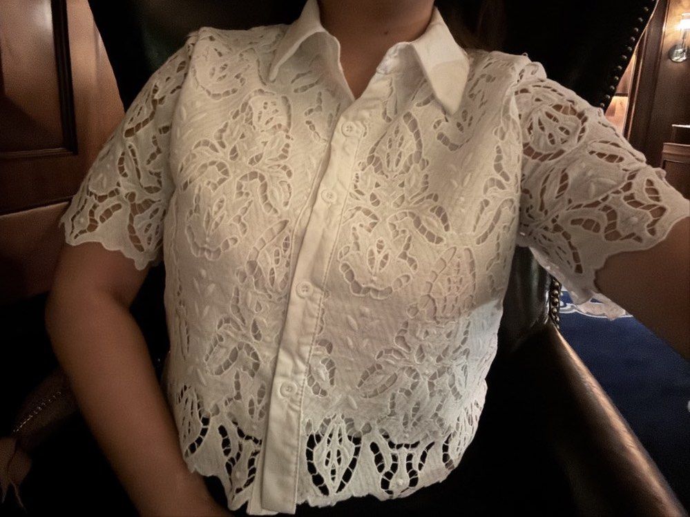 Imported Lace Buttondown Top (Category: Blouses) located in Paranaque City. Submitted by jujudeclutterss (Listing ID 1466148509, Image 2). Description: - Premium Imported Lace Buttondown Top - Colors Available: Black, White, Pink, Blue, Yellow, Brown - Freesize XS-L - Premium quality material for long-lasting use - Sleek and modern design suitable for everyday needs - Lightweight and easy to use.