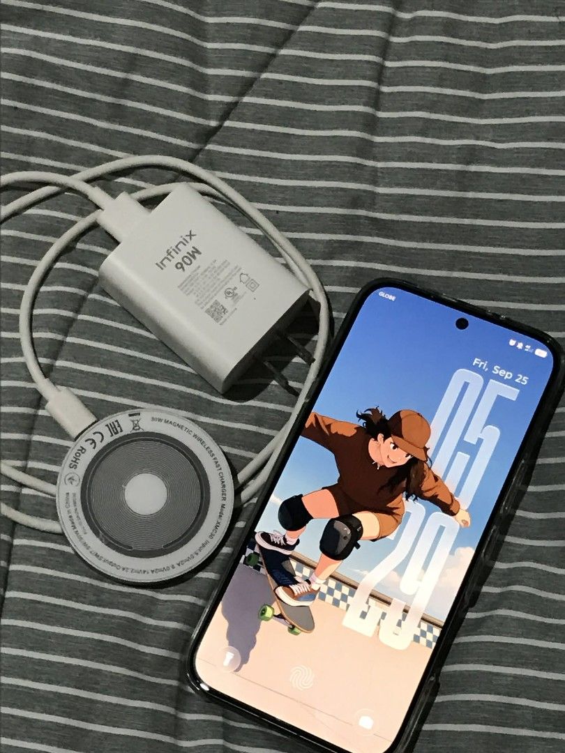 INFINIX NOTE 60 PRO (Category: Android Others) located in Santa Cruz. Submitted by golden_kach (Listing ID 1466136241, Image 2). Description: INFINIX NOTE 60 Pro ‎3months old (bought since July. 2026) ‎No Sim restriction (any simcard) ‎Battery health 100% ‎In good condition ‎True tone working ‎Face ID working ‎No issue, all parts are original ‎All perfectly works ‎No history of repairs (unli check) ‎ ‎Inclusions: ‎• Box ‎• Charger with magnetic w