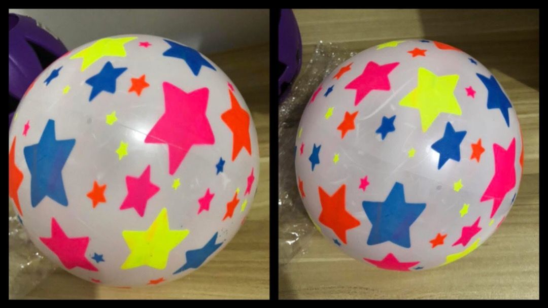Inflatable beach ball (Category: Kids Toys) located in San Juan City. Submitted by ttanmien (Listing ID 1466067458, Image 1). Description: •Need lagyan ulit ng hangin •Selling it As Is •1 ball lang po Ito ^^.