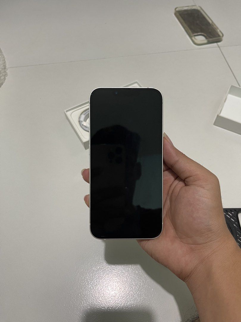 Iphone 13 128 GB no issue! (Category: iPhone 13 Series) located in Matanao. Submitted by soysoy14 (Listing ID 1466082078, Image 2). Description: NO ISSUE! PowerMac Purchased! 128 GB Brand New (First Owner) Start light (color) Face ID working True Tone 81% BH (Original pa na) No History of Repair! Inclusion: Original Box Orginal cord Phone Cases Negotiable! Unli check upon meet-up or through call and once bought there will be a 1 week return! (Res