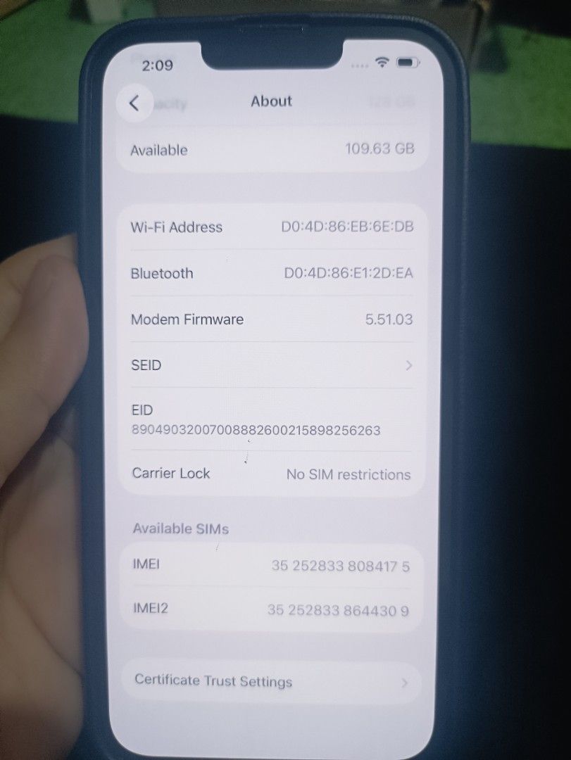 IPHONE 13 (Category: iPhone 13 Series) located in Caloocan City. Submitted by johnjerald52962 (Listing ID 1466051170, Image 3). Description: 📱 IPHONE 13 128GB | MIDNIGHT BLUE 🌙💙 ✅ 128GB | Midnight Blue 🇵🇭 Local Variant ZP/A 🔓 Openline / No SIM Restriction ✅ Face ID & True Tone 🔋 100% Battery Health 🔄 Only 58 Cycle Count 🛡️ Warranty until Jan 2027 ⚠️ Minimal paint chips only — cosmetic issue, no effect on performance. 💰 ₱18,000 — Slightl