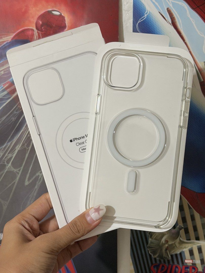 iPhone 14 Plus MagSafe Clear Case (Category: Cases & Sleeves) located in Rodriguez. Submitted by swiftie_marie (Listing ID 1466149388, Image 3). Description: ORIGINAL FROM POWERMAC - Compatible Model: iPhone 14 Plus - Features built-in MagSafe magnets for seamless wireless charging - Crystal clear design to showcase your phone's original color - Meetups available at Montalban Town Center, SM North EDSA, and Gateway Mall - No return/exchange of it