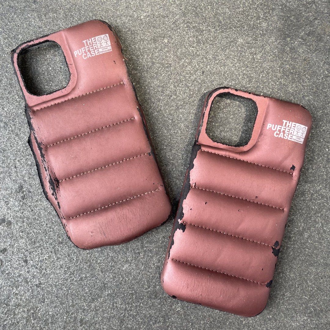 IPHONE 14+ PUFFER CASE (Category: Cases & Sleeves) located in Mandaluyong City. Submitted by misstigre__ (Listing ID 1465997007, Image 2). Description: BUY 1 TAKE 1 DM FOR MORE.