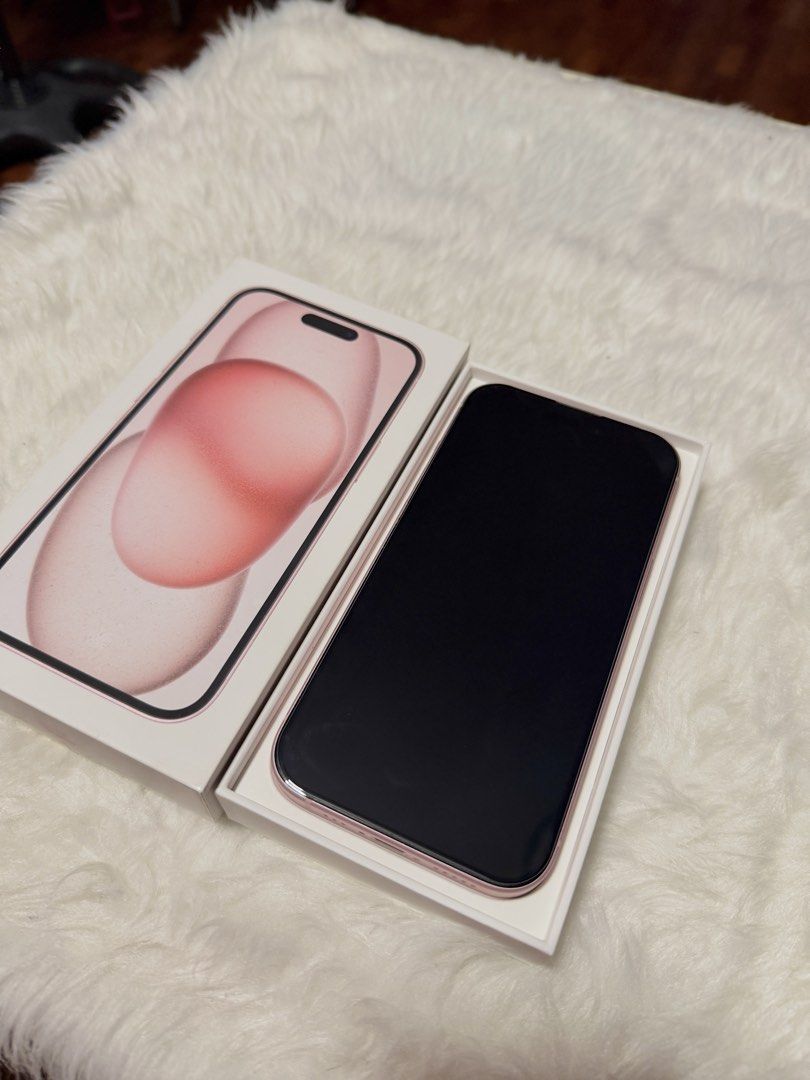 Iphone 15 128GB (Category: iPhone 15 Series) located in Manila. Submitted by thebonitaaa (Listing ID 1466049079, Image 1). Description: ✨Reason for selling: Upgraded to a new iPhone • No known issues / 100% working •No sim restrictions •Face ID working •Battery health: 87% •Camera, speakers, mic, buttons — all working •Never repaired / no replacement parts •Clean and well taken care of •Factory unlocked •Complete with original box & cable •With f