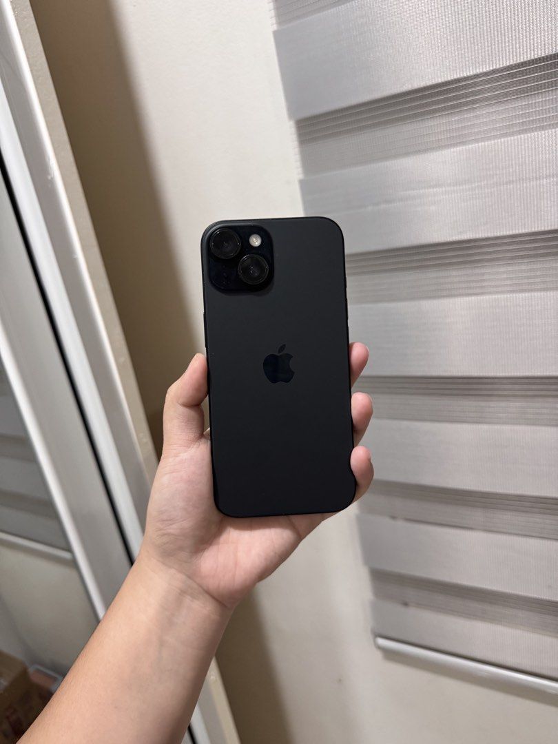 Iphone 15 128gb NO BOX (Category: iPhone 15 Series) located in Villasis. Submitted by thriftbyashi (Listing ID 1466102959, Image 2). Description: NO TO SWAPPING No sim restrictions True tone and face ID working No icloud issue Bought in Taiwan No box, unit and charger brick only 128gb 100% battery health RFS: hindi nagagamit masyado Location: Villasis, Pangasinan (can do meet ups near Villasis) NO TO LOWBALLERS .
