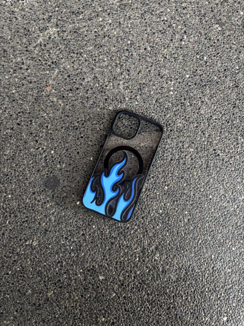 iPhone 15 Blue Fire Case (Category: Cases & Sleeves) located in Quezon City. Submitted by jeff.declutters (Listing ID 1465990468, Image 2). Description: iPhone 15 Case only ➜ Lightly used; minimal flaws ➜ Magsafe compatible ➜ Full covered sides.