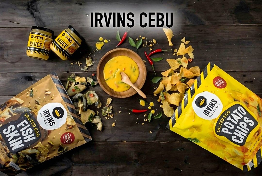 IRVINS SALTED EGG (Category: Packaged & Instant Food) located in Cebu City. Submitted by irvinscebu (Listing ID 1466147856, Image 1). Description: 🥚✨ NAABOT NA THE ULTIMATE SALTED EGG CRUNCH, CEBU✨🥚 The world-famous, "Dangerously Addictive" IRVINS Salted Egg snacks have officially landed in Cebu! 🇸🇬✈️🇵🇭 No need to fly to Singapore. Get your premium chips right here! AVAILABLE STOCKS (Very Limited!): 👉 IRVINS Salted Egg Fish Skin (The undis
