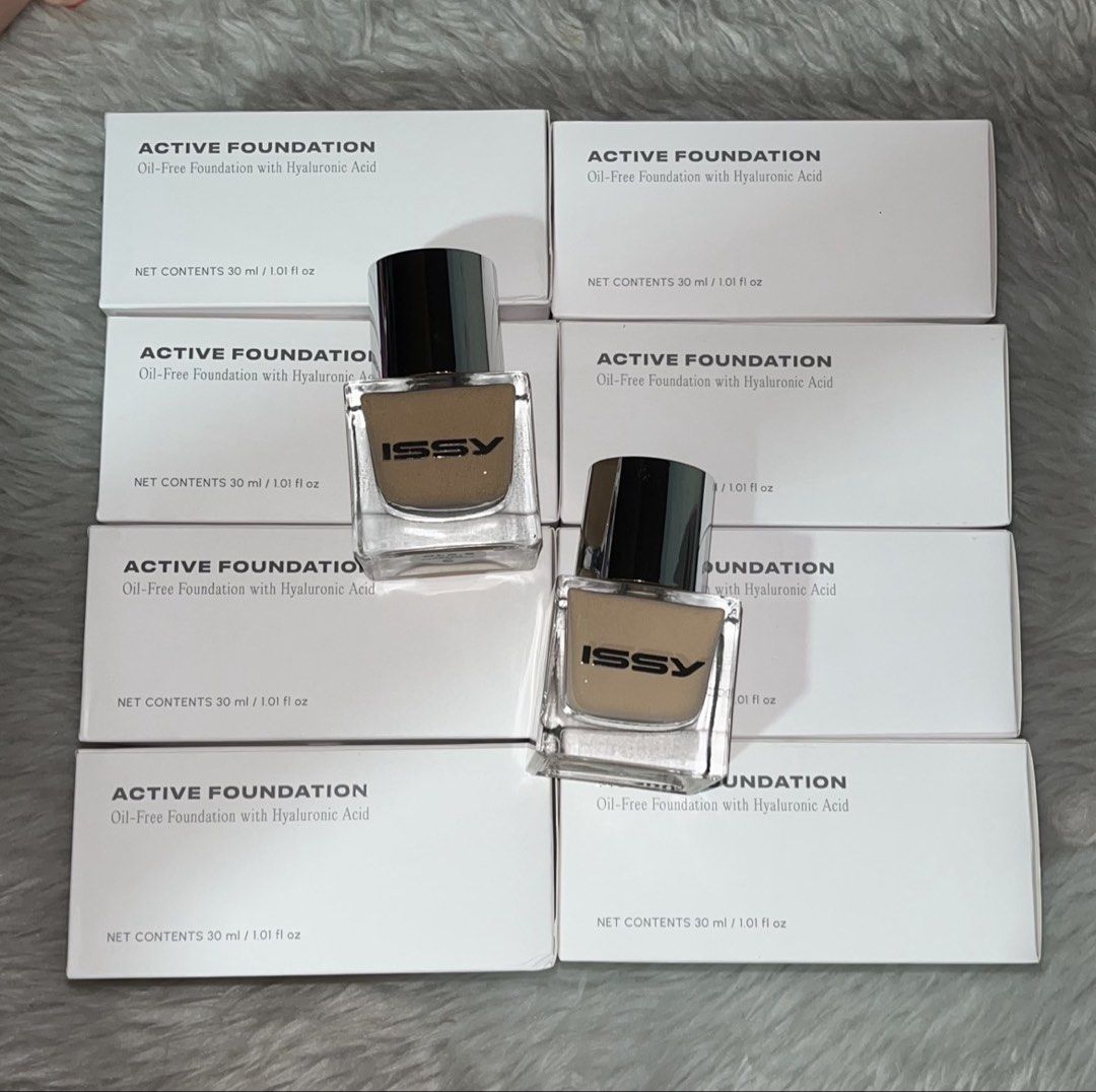 ISSY ACTIVE FOUNDATION (Category: Makeup) located in Manila. Submitted by mjaneeeeeyy (Listing ID 1466020538, Image 1). Description: ISSY ACTIVE FOUNDATION SRP: ₱699 SELLING: ₱339 EACH SHADES: ✨ nf1.5 fair light neutral ✨ yf1.5 fair light warm ✨ nl2 light neutral ✨ yl2 light warm ✨ nl2.5 light medium neutral ✨ ol2.5 light medium olive ✨ nm3 medium neutral 🌸 brand new & authentic 🌸 just opened for picture purpose only 🌸 visit my profile for oth