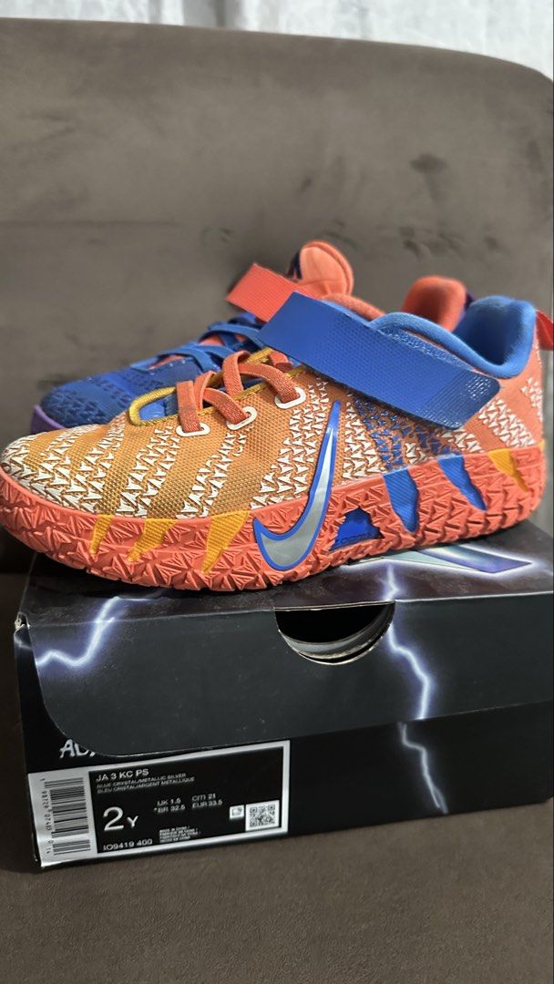 Ja 3 (PS) (Category: Babies & Kids Fashion) located in Quezon City. Submitted by shop.wildfactorieph (Listing ID 1466094791, Image 1). Description: Ja Morant 3 Younger Kid’s Basketball Shoes Size 2Y Soldout anywhere — Ordered from Nike App Cannot fit anymore.