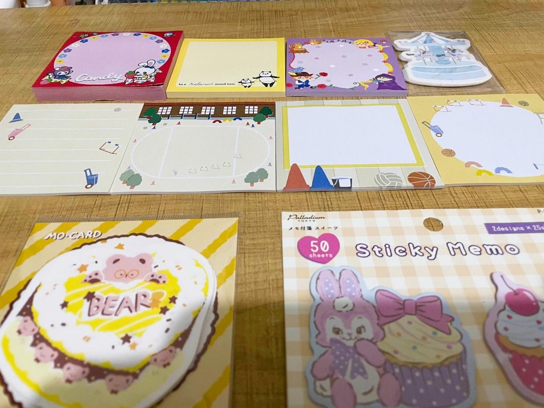 Japan Sticky Notes, Stickers, Memo Pads, Note Pads Bundle (Category: Stationery & School Supplies) located in Pasig City. Submitted by hetian19 (Listing ID 1466096752, Image 3). Description: ‼️PRELOVED Stationery Decluttering Part of sets I bought from mercari japan Includes: stickers, note pads, memo pads, sticky notes Sold in sets: Osomatsu-san set: P150 - authentic, latte matsu, chill matsu Notepad set: P100 Memo/sticky notes set: P100 payo on