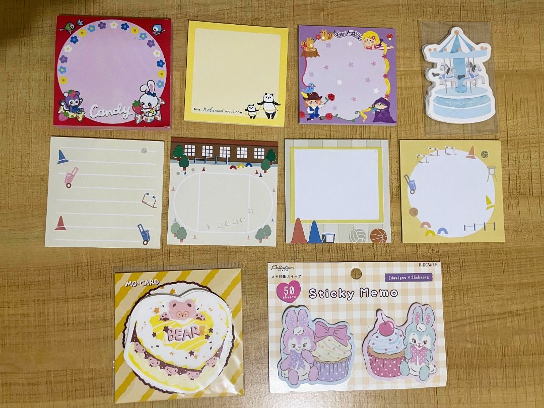 Japan Sticky Notes, Stickers, Memo Pads, Note Pads Bundle (Category: Stationery & School Supplies) located in Pasig City. Submitted by hetian19 (Listing ID 1466096752, Image 2). Description: ‼️PRELOVED Stationery Decluttering Part of sets I bought from mercari japan Includes: stickers, note pads, memo pads, sticky notes Sold in sets: Osomatsu-san set: P150 - authentic, latte matsu, chill matsu Notepad set: P100 Memo/sticky notes set: P100 payo on