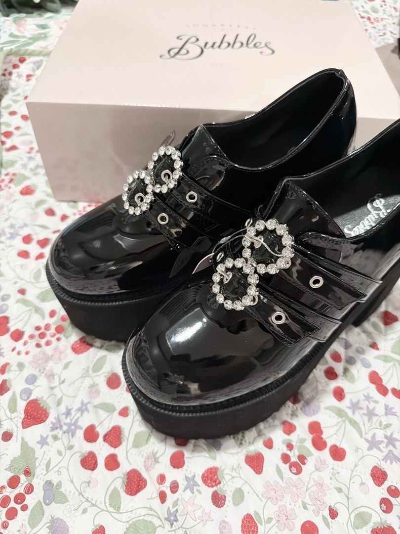 Jirai Kei Bubbles Platforms Double Buckle (Category: Loafers) located in Quezon City. Submitted by remilia. (Listing ID 1465999868, Image 1). Description: 🌸 Bubbles Double Buckle Platforms Size: 42 Only tried on, abit loose on me MOP: Maribank.