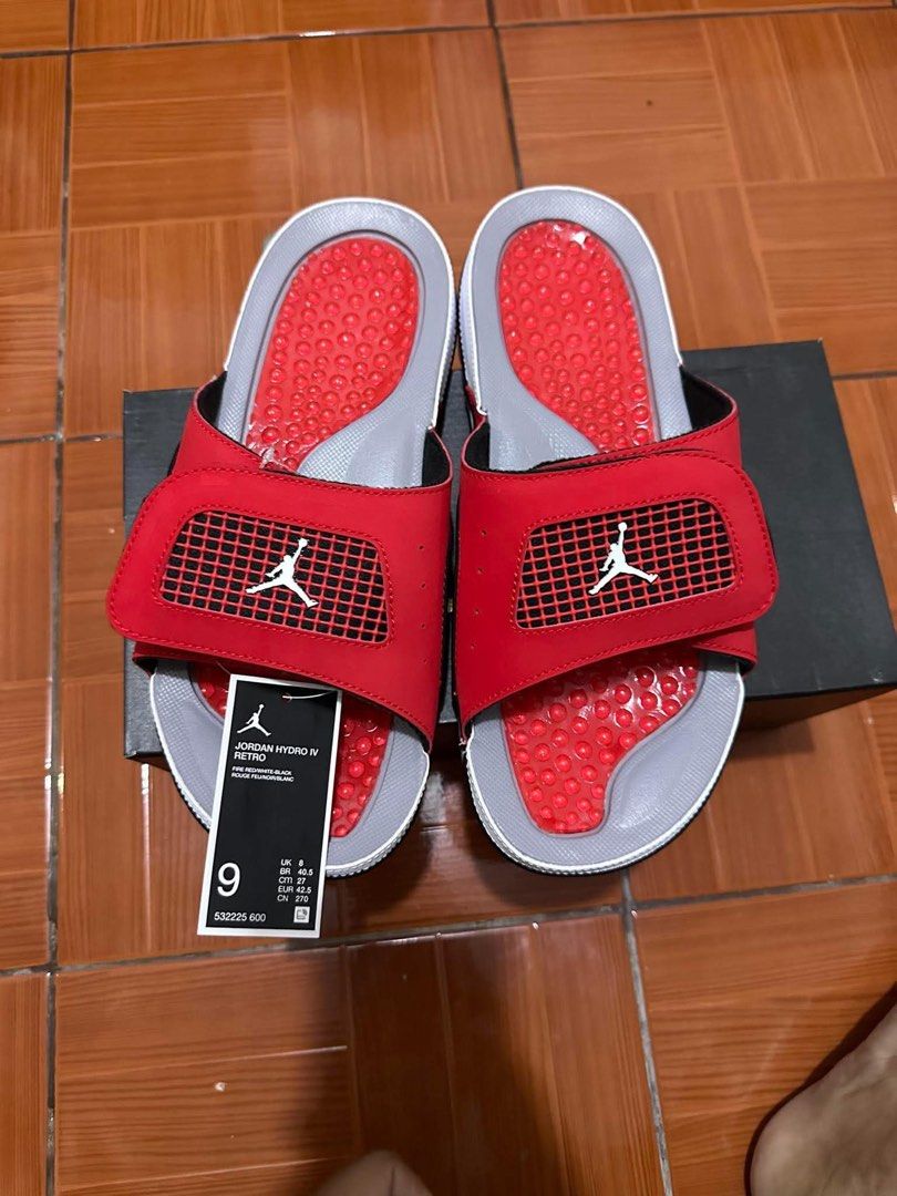 Jordan Hydro Retro 4 Toro Bravo (Category: Slippers & Slides) located in Pasay City. Submitted by goodies.finds2 (Listing ID 1466046263, Image 1). Description: FS: Jordan Hydro 4 Retro Toro Size: 9 US Mens Brand New, Fitted Only 3,300 Rush (Below SRP) RFS: Medyo malaki sakin.