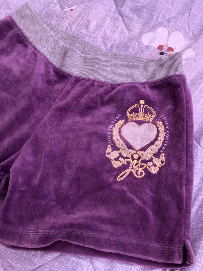 Juicy Couture Velvet Shorts! (Category: Shorts) located in Calabanga. Submitted by mojiafinds (Listing ID 1466059676, Image 2). Description: Juicy Couture velvet shorts! Size: 26-28 Good condii.