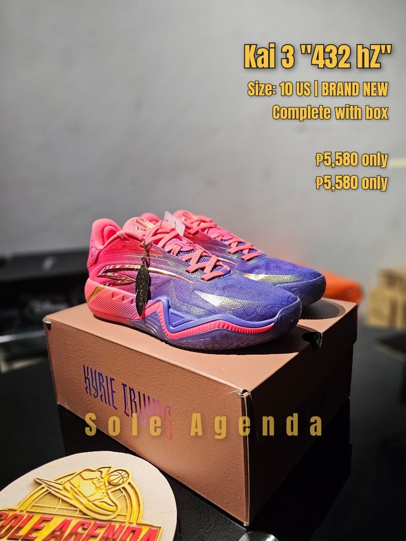 Kai 3 "432 hz" (Category: Sneakers) located in Manila. Submitted by ejjjjj09 (Listing ID 1466146330, Image 1). Description: ⚡SALE or TRADE + CASH⚡ Kai 3 "432.hZ" Size: 10 US | BRAND NEW Complete with box ₱5,580 only ₱5,580 only Payment First (No COD / No COP) 📍 Pin: Sole Agenda 🤝 Meetup: Townsville Sabang, Dasmariñas, Cavite 📦 Shipping: Lalamove or J&T #SoleAgenda #OriginalShoes #AuthenticShoes #BasketballShoes #fypシ.