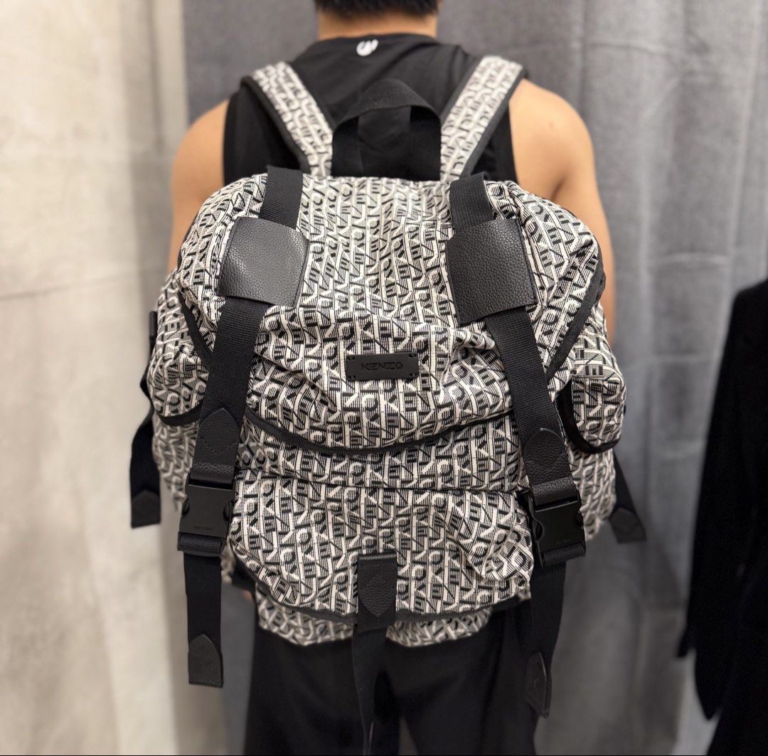 Kenzo Jacquard Trek Backpack (Category: Backpacks) located in Makati City. Submitted by dailypickups_ (Listing ID 1466110454, Image 1). Description: Medium size Good as new condition Authentic No inclusions .