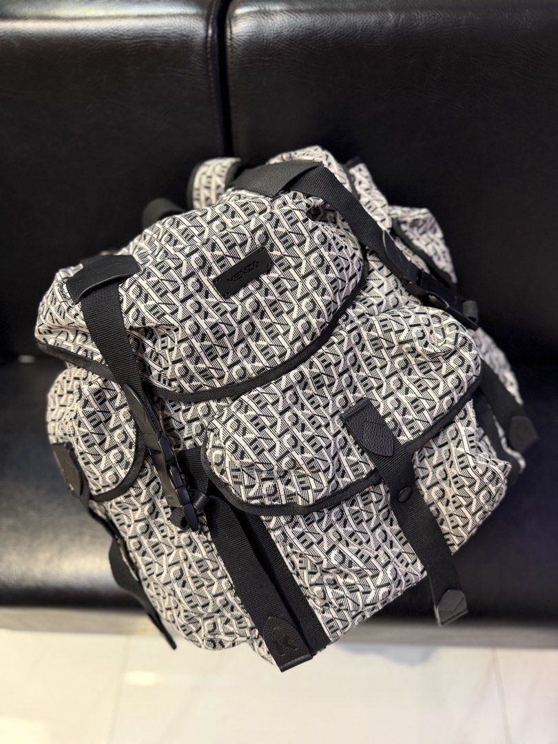 Kenzo Jacquard Trek Backpack (Category: Backpacks) located in Makati City. Submitted by dailypickups_ (Listing ID 1466110454, Image 2). Description: Medium size Good as new condition Authentic No inclusions .
