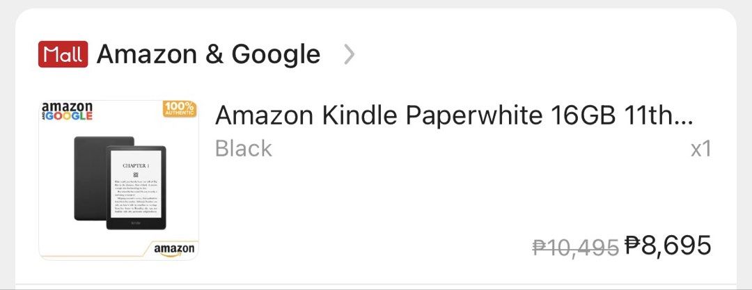 Kindle Paperwhite 11th generation 16gb (Category: E-Readers) located in Pasig City. Submitted by reneeabancio (Listing ID 1465985330, Image 1). Description: Barely used kindle A lot of DNF books inside Bought for 8695 php RFS: need funds.