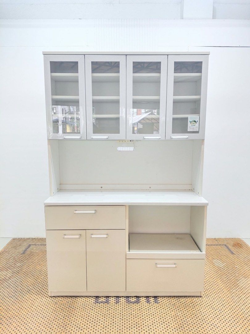 Kitche Cabinet (Category: Shelves, Cabinets & Racks) located in Quezon City. Submitted by matetdevis13 (Listing ID 1465962432, Image 1). Description: Elegant White Kitchen Cabinet with Storage, and Countertop Price: 10,500 L53 x W17.5 x H81 In good condition Code MJS45-RB17.