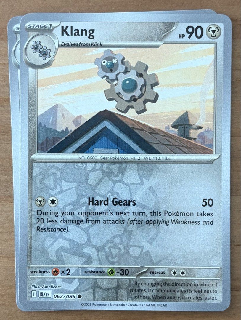 Klang [Rev Holo] | Pokemon Cards ~ Black Bolt (Category: Raw Singles) located in Makati City. Submitted by cardlab (Listing ID 1465970178, Image 1). Description: Items are 💯 authentic/original/legit. About The Card: •Language: EN • Number: 062/086 • Common • Reverse Holofoil FOR: • Cards ₱99 and below with Card Sleeves • Cards ₱100 and up with Card Sleeves and Used Toploader • ₱10 for Bnew Tops Packaging (If Shipping): ✔️ Plastic cover ✔️ Cardbo