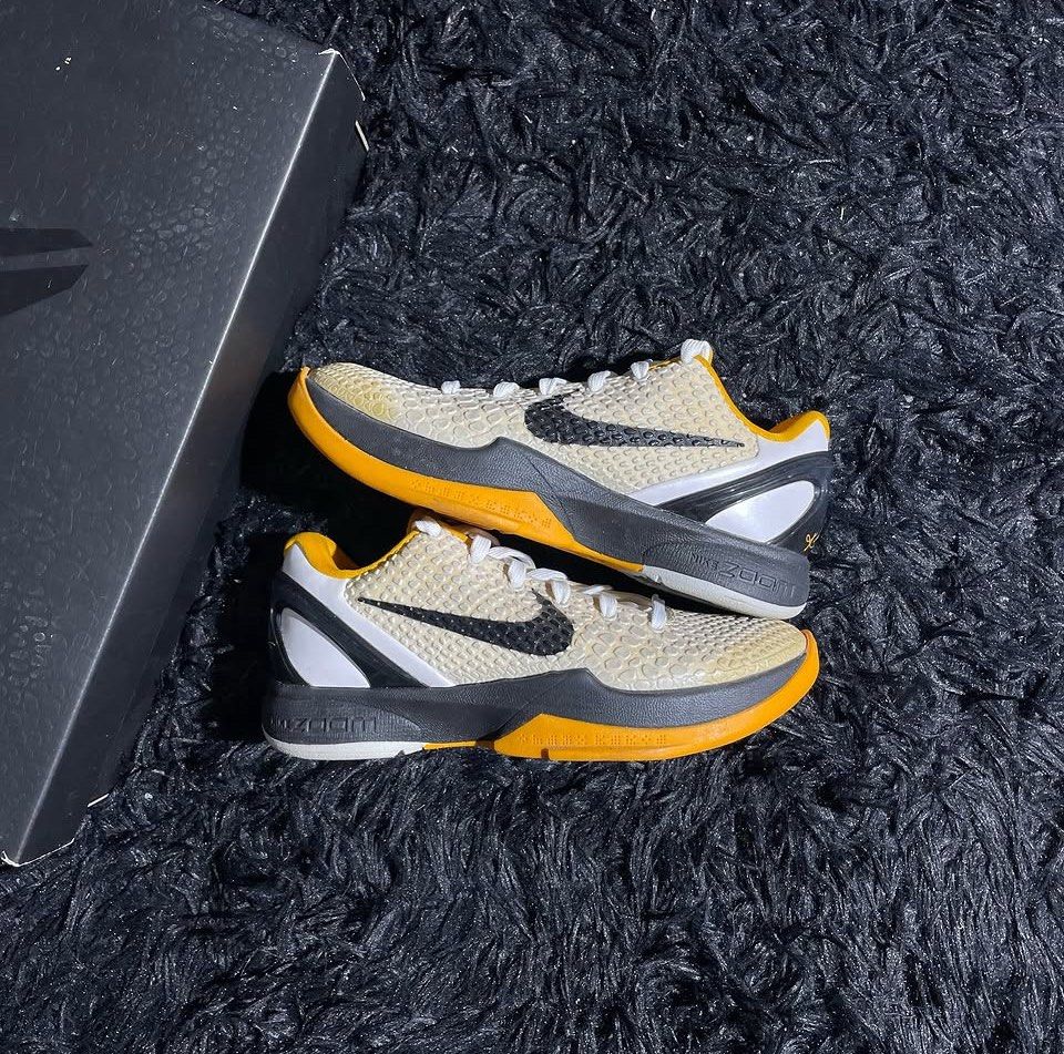 Kobe 6 del sol (Category: Activewear) located in Manila. Submitted by 21st.cop (Listing ID 1466057629, Image 1). Description: Kóbe 6 Del sol •Size: 3.5Y / 5 Womens •Worn •Php: 3,495.