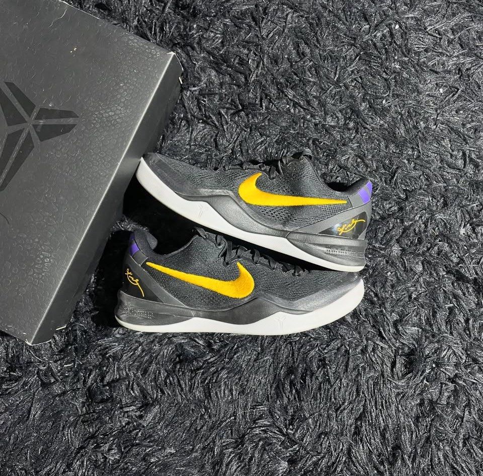 Kobe 8 Lakers away (Category: Sneakers) located in Manila. Submitted by 21st.cop (Listing ID 1466058209, Image 1). Description: Kóbe 8 Lakers away •Size: 8.5 US Men •Worn •Php: 6,495.