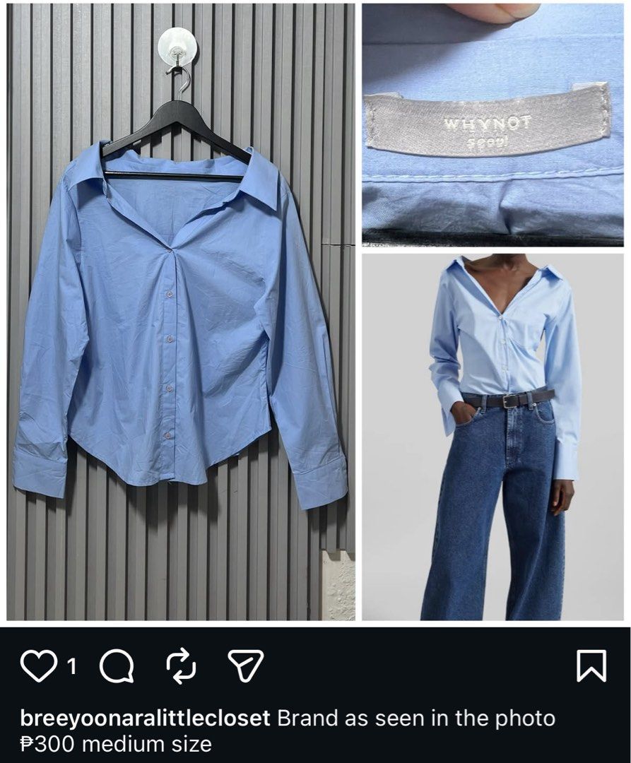 Korean Brand (Category: Blouses) located in Iligan City. Submitted by sherriejar15721 (Listing ID 1465998274, Image 1). Description: Medium size .