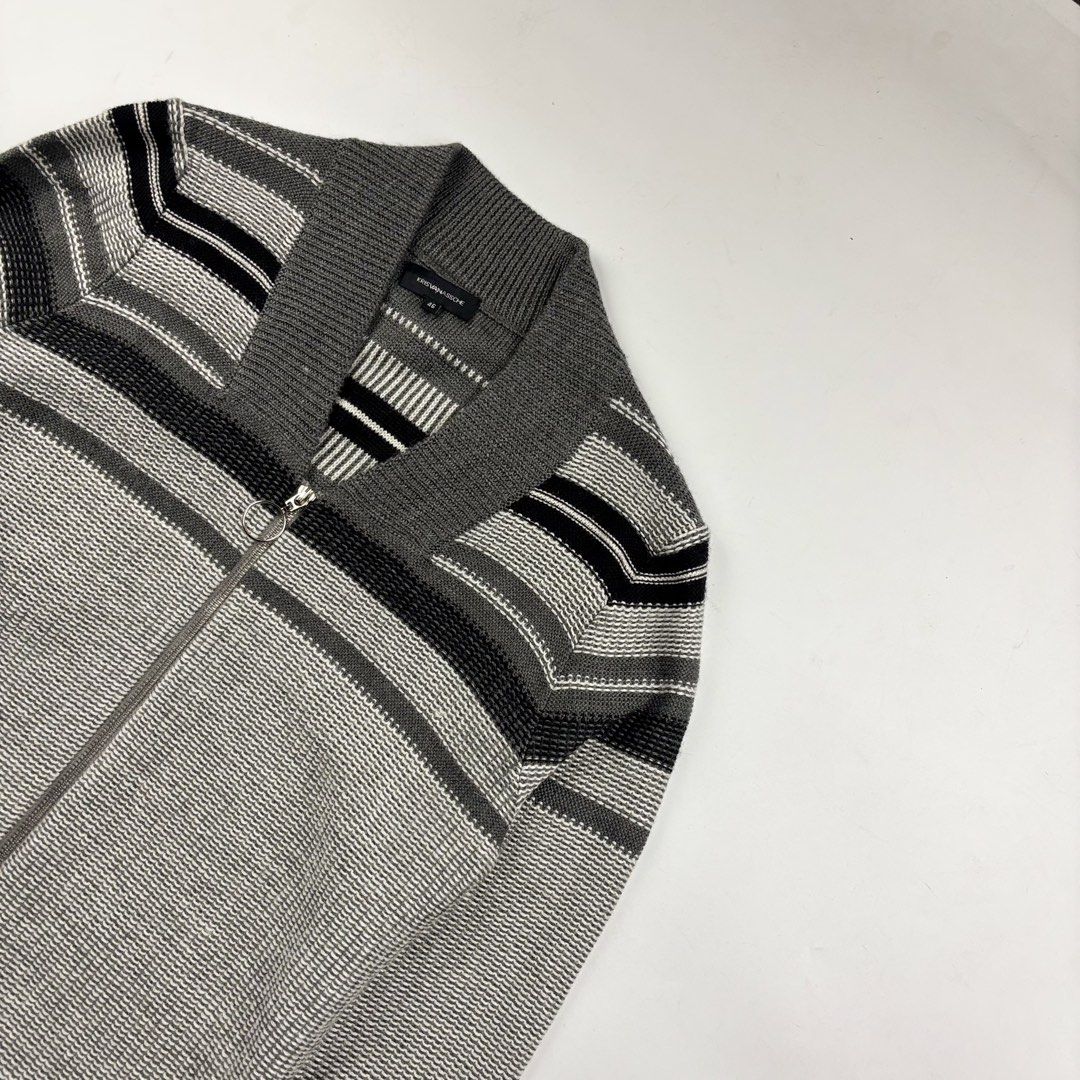 Kris Van Assche Merino Wool Zip Sweater (Category: Coats, Jackets and Outerwear) located in Makati City. Submitted by ragrepository (Listing ID 1465972349, Image 3). Description: Kris Van Assche Merino Wool Zip Jacket Tagged as 46 Length- 28” Pit to pit- 19” Sleeves- 26” Shoulder-15.5” Condition- 9/10 Flaw- Few loose stitches .
