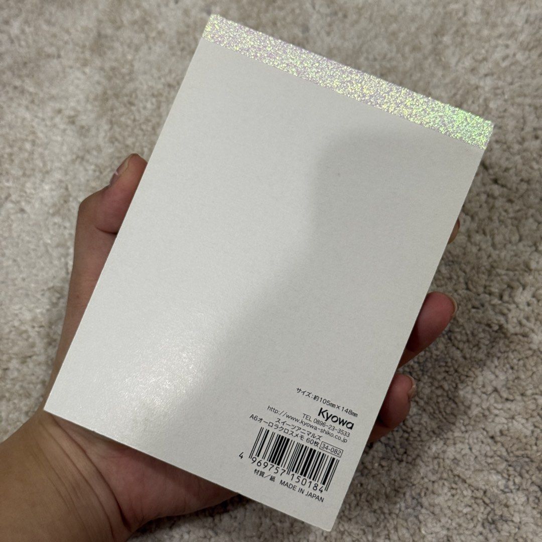 kyowa sweets animals A6 memo pad (Category: Stationery & School Supplies) located in Iba. Submitted by drewychewy (Listing ID 1466038301, Image 2). Description: mop: gcash/bpi/maribank mod: j&t.