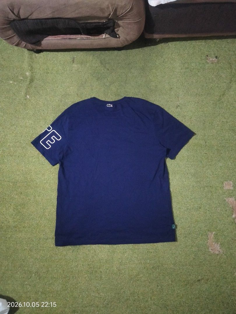Lacoste Big Script (Category: Tshirts & Polo Shirts ) located in Caloocan City. Submitted by haruconcep52476 (Listing ID 1466107932, Image 2). Description: Dimensions W21×L29 Good condition Color rate 9.5 No issue Already wash.