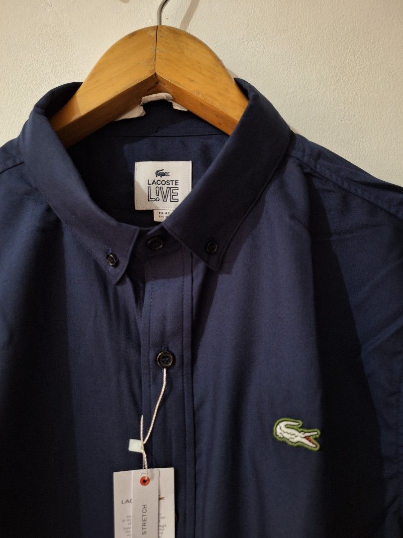 Lacoste buttondown polo navyblue xl (Category: Formal Shirts) located in Santa Rosa. Submitted by pat0317 (Listing ID 1465991894, Image 2). Description: brandnew legit no issue lacoste button down polo navyblue large - 20x27.5 xl - 21x28.5 cod cop lalamove lbc j&t.