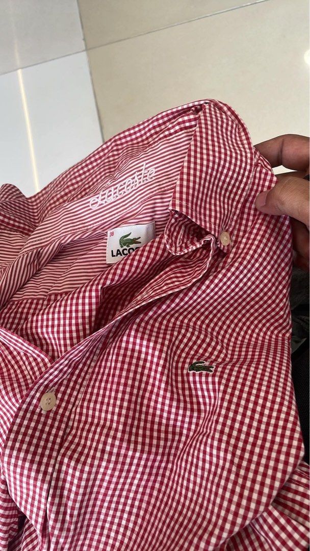 LACOSTE CHECKERD RED/WHITE (Category: Activewear) located in Manila. Submitted by lianneaori10034 (Listing ID 1466153683, Image 2). Description: .