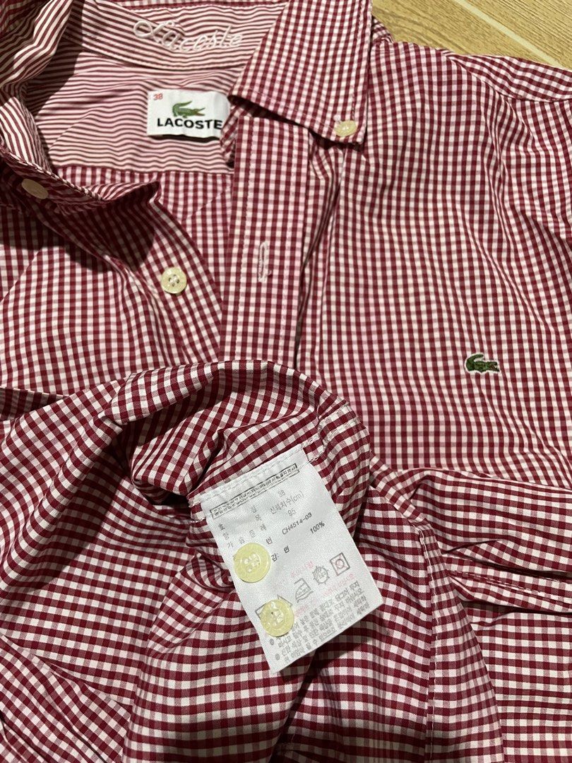 LACOSTE CHECKERD RED/WHITE (Category: Activewear) located in Manila. Submitted by lianneaori10034 (Listing ID 1466153683, Image 3). Description: .