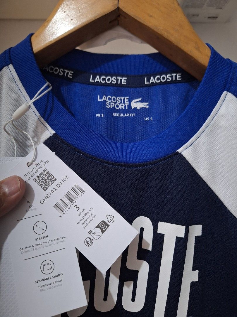 Lacoste drifit active shirt cosmic blue (Category: Tshirts & Polo Shirts ) located in Muntinlupa City. Submitted by kstefanomela14 (Listing ID 1466043165, Image 2). Description: lacoste drifit shirt unisex blue xs - 19 x 26.5 small - 20 x 27.5 medium - 21 x 28 5 large - 22 x 29.5 xl - 23 x 30.5 cod cop lbc lalamove j&t.