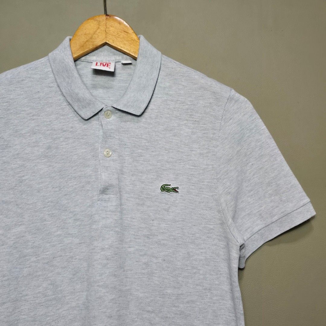 LACOSTE LIVE LIGHT GREY POLO SHIRT (Category: Tshirts & Polo Shirts ) located in Quezon City. Submitted by somewearinmnl (Listing ID 1466061056, Image 3). Description: LACOSTE LIVE LIGHT GREY POLO SHIRT - Size: 3 / SMALL - Dimension: 18.5 W" x 27 to 28 L" - Excellent Condition - Color rate: 9.8/10 - No Issues - Color may vary due to lighting 📸.