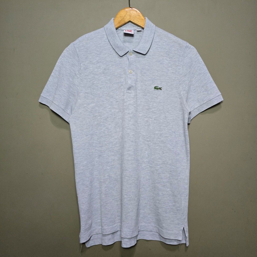 LACOSTE LIVE LIGHT GREY POLO SHIRT (Category: Tshirts & Polo Shirts ) located in Quezon City. Submitted by somewearinmnl (Listing ID 1466061056, Image 1). Description: LACOSTE LIVE LIGHT GREY POLO SHIRT - Size: 3 / SMALL - Dimension: 18.5 W" x 27 to 28 L" - Excellent Condition - Color rate: 9.8/10 - No Issues - Color may vary due to lighting 📸.