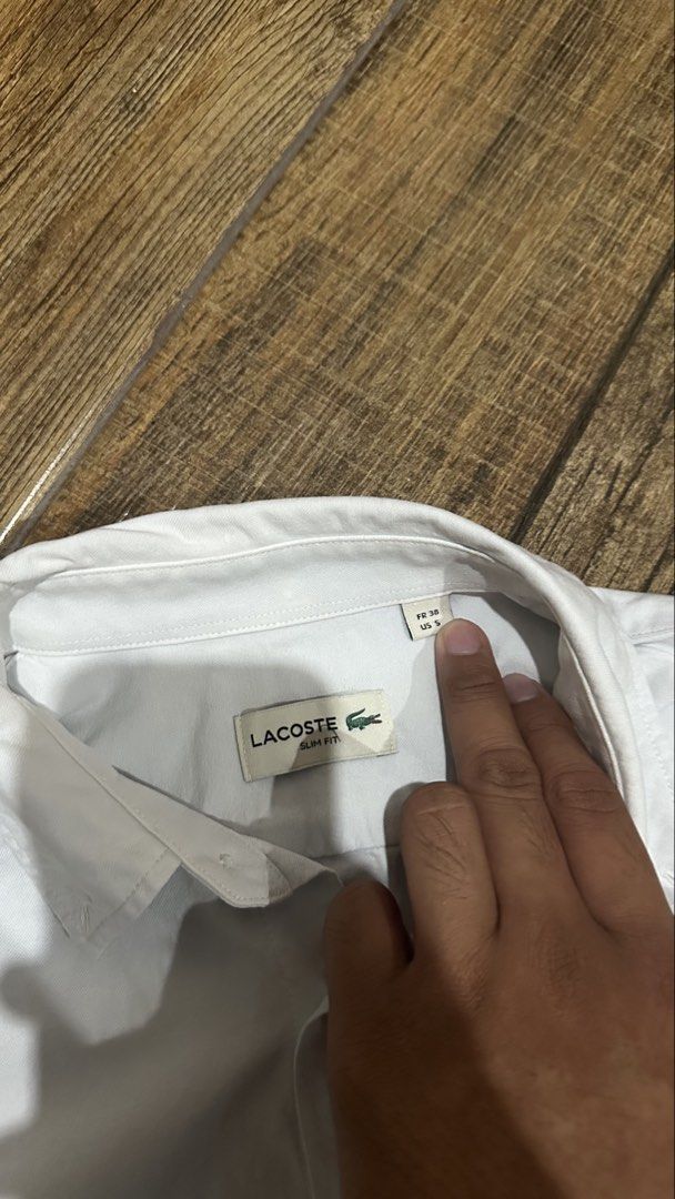 LACOSTE LONGSLEEVE (Category: Formal Shirts) located in Manila. Submitted by urban-vintage_2 (Listing ID 1466118593, Image 3). Description: ISSUE: NONE (NEED WASH) MOP :GCASH (NO COD) SHIP VIA: LALAMOVE & J&T LOCATION: PASIG CITY LENGTH: 27 WIDTH : 20 .