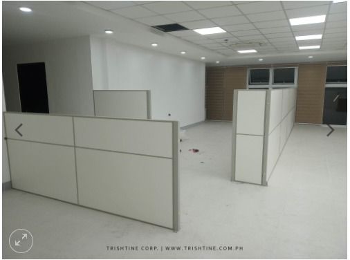 Laminated Partition Divider (Category: Office Furniture & Fixtures) located in Caloocan City. Submitted by jimtapitan_trishtinecorp. (Listing ID 1466018662, Image 1). Description: Full Fabric Partition 4.68cm Beige Aluminum Endtrims or 4.68cm Charcoal Gray Aluminum Endtrims Customizable to your size and layout requirement Price varies on size DISCLAIMER: PRICE IS FOR POSTING PURPOSES ONLY.